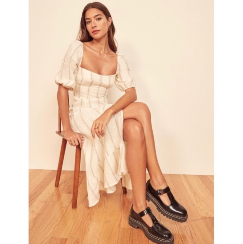 Reformation Belgium Linen Dress Monaco Stripe